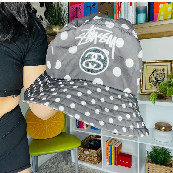 Stussy Accessories - Stussy Black Polka Dot Bucket Hat